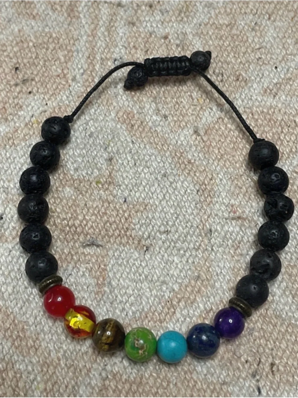 Chakra Lava Stone Bracelet